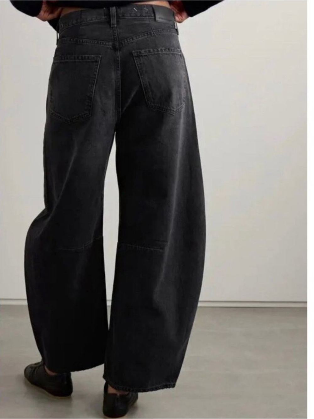 Citizens Of Humanity Jeans Horseshoe Barrel Leg Wide Leg in Andreas Black - Picture 3 of 9